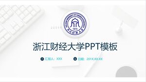 Шаблон PPT Чжэцзянского университета финансов и экономики