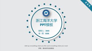 Modèle PPT de l'Université océanique du Zhejiang