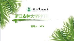 Zhejiang A&F Üniversitesi PPT Şablonu