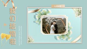 Шаблон PPT элегантного свадебного альбома «Мы женаты»