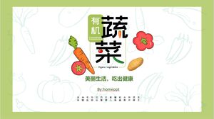 Șablon PPT de introducere a legumelor ecologice „Viață sănătoasă”.