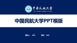 Modelo PPT da Universidade de Aviação Civil da China