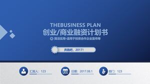 Plantilla PPT del Plan de Emprendimiento/Financiamiento Empresarial