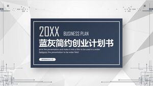 Plano de Empreendedorismo Minimalista Cinza Azul 20XX