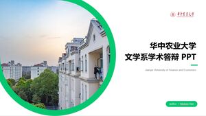 Plantilla PPT de defensa académica de la Universidad Agrícola de Huazhong