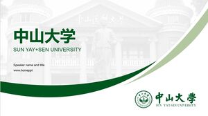 Minimalist Stil Sun Yat Sen Üniversitesi Tez Savunması PPT Şablonu