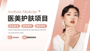 Rosa Mode-Frauen-Hintergrund-medizinisches Schönheits-Hautpflege-Projekt-PPT-Vorlage