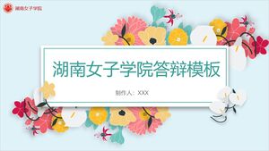 Plantilla de defensa universitaria de mujeres de Hunan