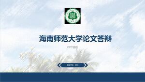 Discussione della tesi dell'Università Normale di Hainan