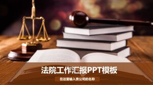 Templat PPT untuk laporan kerja pengadilan