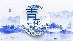 Niebiesko-biała porcelana w chińskim stylu PPT