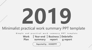 Plantilla de ppt de informe de resumen de trabajo práctico de línea minimalista gris