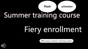Flash efekty specjalne animacja rejestracja na letni trening szablon PPT