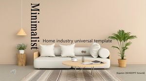 Modèle PPT de promotion de la marque de l'industrie du meuble minimaliste
