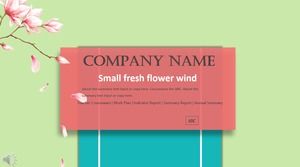 Șablon PPT de vânt cu flori minimaliste și proaspete