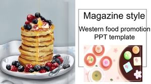 Template PPT promosi makanan gaya majalah
