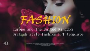Plantilla de PPT de moda de estilo británico de Europa y el Reino Unido