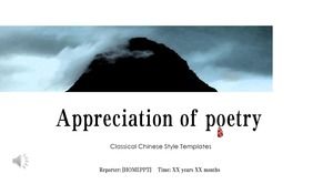 Chinese style poetry appreciation PPT template
