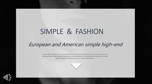 Modello PPT minimalista in stile europeo e americano