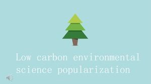 PPT-Vorlage für kohlenstoffarmen Umweltschutz