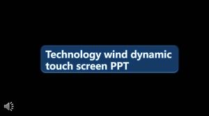 Teknologi angin template layar sentuh PPT dinamis