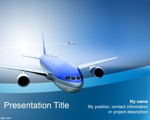 Linie lotnicze PowerPoint Template