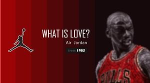 Czerwona i czarna marka Jordan Jordan PPT szablon