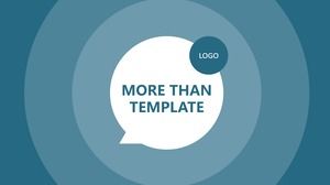 Blue and white simple atmosphere flat business PPT template