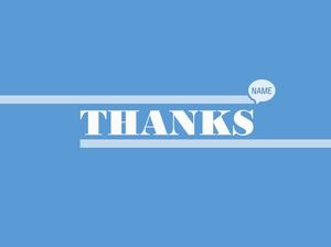 Thanks blue fresh PPT thank you picture PowerPoint Templates Free Download