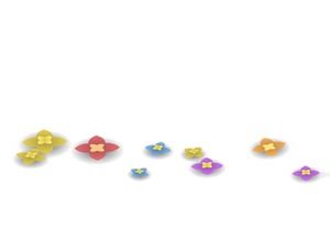 Gambar latar belakang PPT bunga minimalis lucu berwarna-warni
