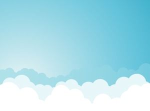 Imagem de fundo azul dos desenhos animados azul nuvem branca PPT