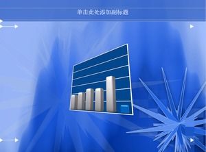 Graficul PPT cu statistici de afaceri albastre