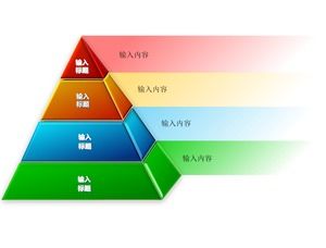 Bagan PPT piramida tiga dimensi tiga lapis