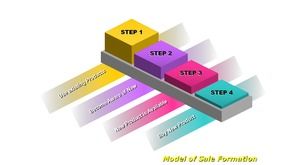 8 serie di grafici PPT passo tridimensionale
