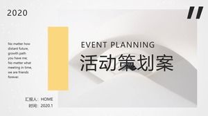 Modello PPT piano di pianificazione eventi fresco e vivace