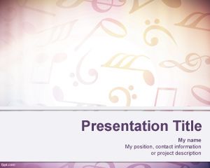 خلفية ورقة الموسيقى لبرنامج PowerPoint