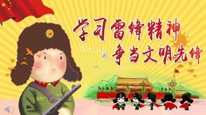 Modelo do PPT do Memorial Day de Lei Feng