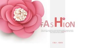 Pink atmosphärische High-End-Mode Arbeit Zusammenfassung Bericht ppt Vorlage