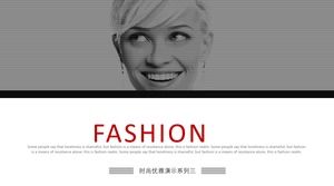Minimalis garis majalah gaya geometris mode pakaian presentasi merek promosi ppt template
