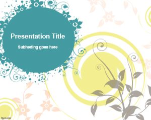 PowerPoint Template sederhana dengan Bunga