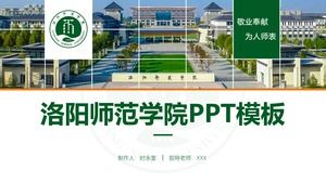Obrona pracy dyplomowej szablonu ppt Luoyang Normal University