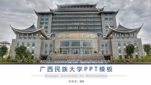 Guangxi Milliyetler Üniversitesi tez savunması için genel tez ppt şablonu