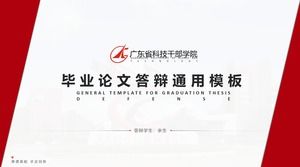 Modèle général de PPT pour la défense de la thèse de fin d'études de l'Université des sciences et technologies du Guangdong