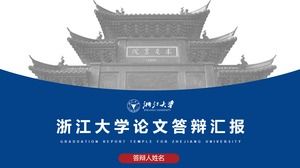 Templat ppt laporan umum tesis Universitas Zhejiang
