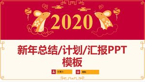 Atmosfera semplice tradizionale cinese nuovo anno 2020 anno ratto tema nuovo piano di lavoro