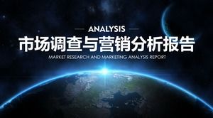 Market research and marketing data analysis report ppt template