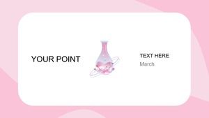 Cute pink small fresh shadow UI style data report ppt template