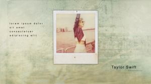 Plantilla de ppt de tema personal de estilo musical retro Taylor Swift