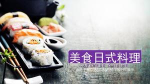 Modelli PPT di cibo giapponese sushi