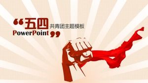 Modelo do ppt do tema da Liga da Juventude Comunista do Quarto Dia da Juventude de maio